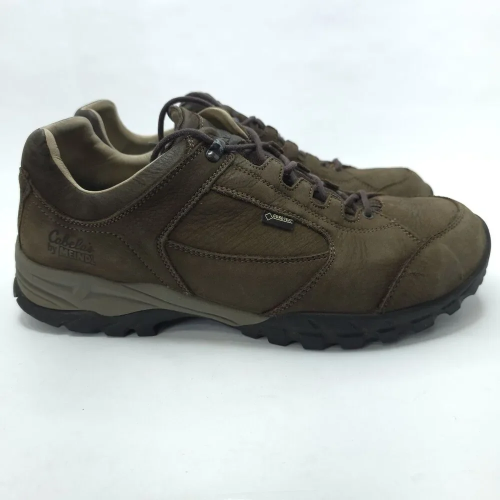 Cabela's Meindl Pflege II Hunting Hiking Shoes GoreTex Brown Mens 13 D ITALY